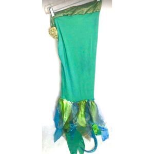 Mermaid Tail Green Dress Costume Multi Color Tail 1pc Juniors Women Size M 7-8